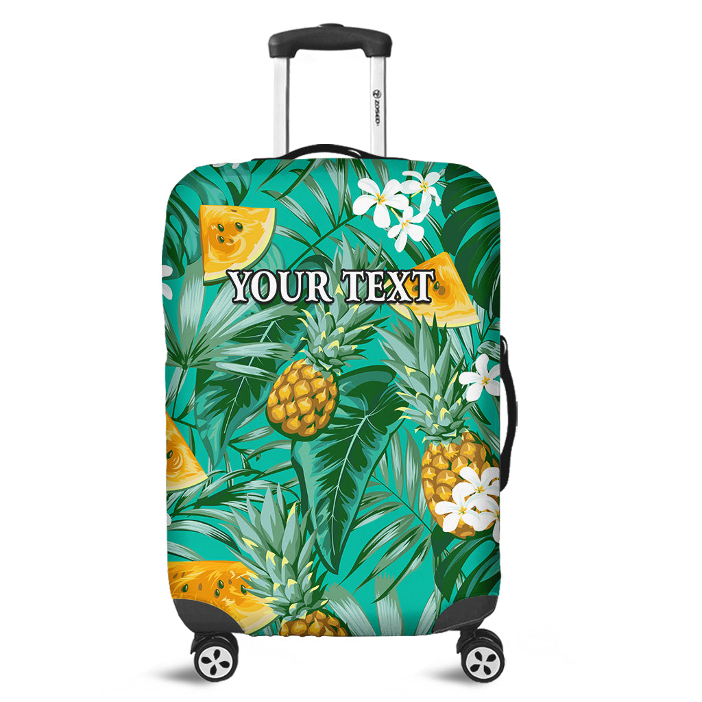 (Custom Personalised) Hawaii Luggage Cover Tropical Pattern Pineapple And Yellow Watermelon Ver.01