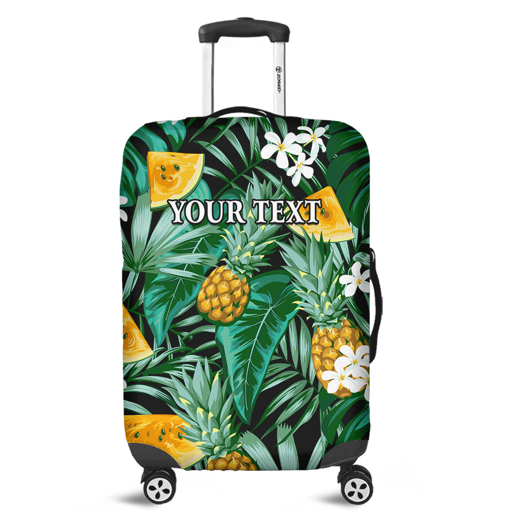 (Custom Personalised) Hawaii Luggage Cover Tropical Pattern Pineapple And Yellow Watermelon Ver.02