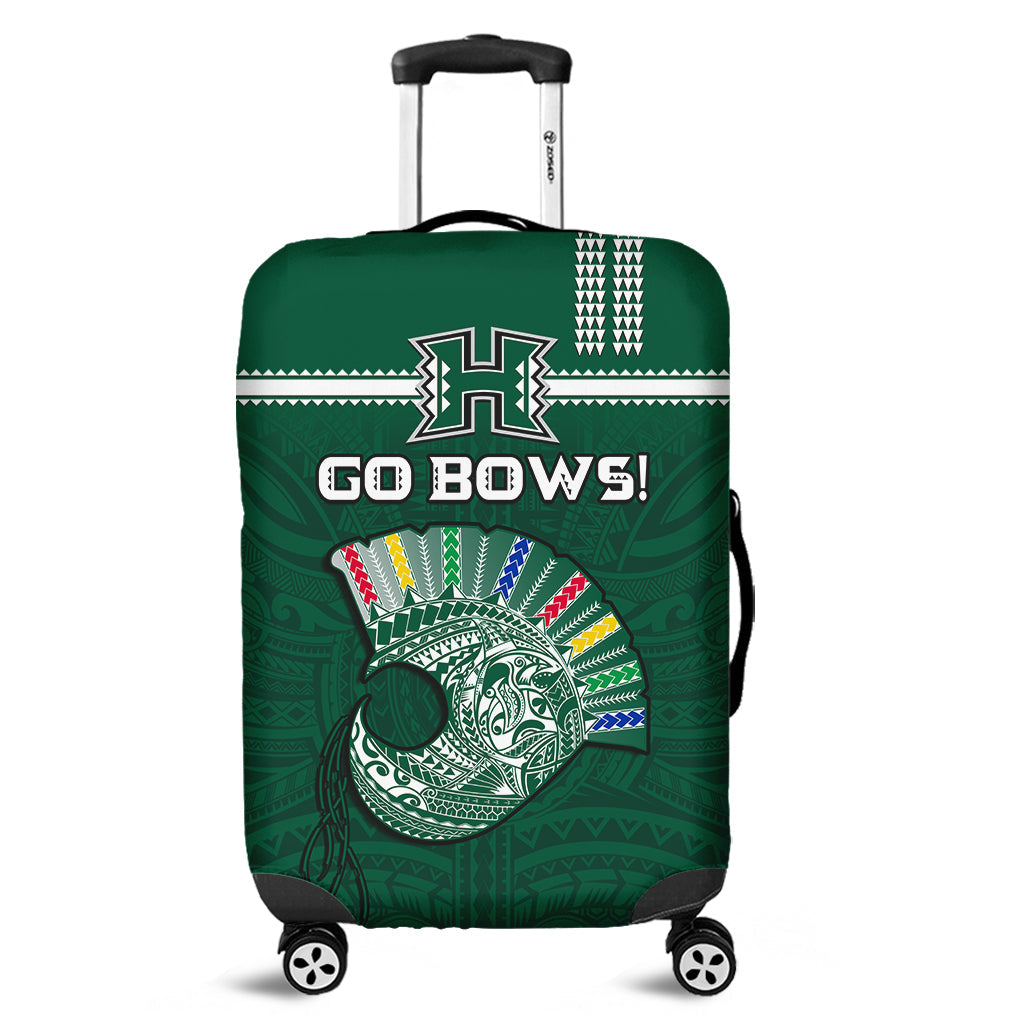 Hawaii Football Luggage Cover Kakau Rainbow Warriors Helmet Go Bows Ver.02