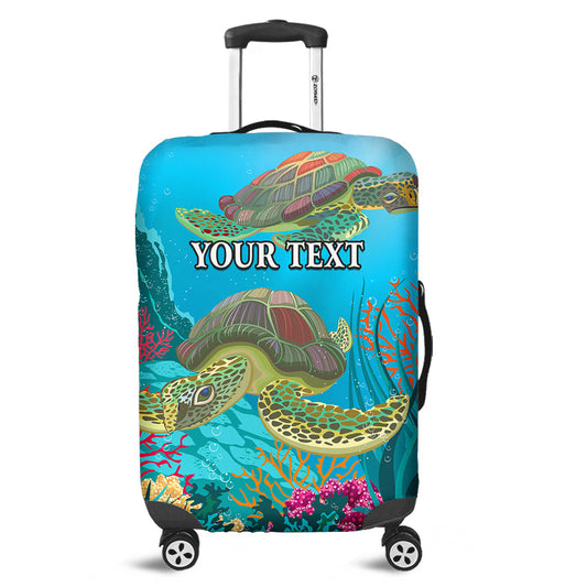 (Custom Personalised) Hawaii Luggage Cover Hawaiian Sea Turtle