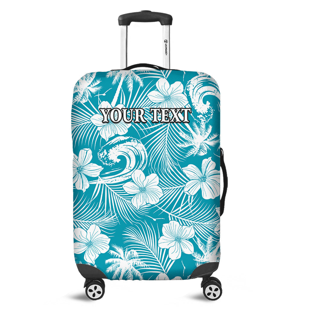 (Custom Personalised) Hawaii Luggage Cover Tropical Beach Palm Trees And Hibiscus