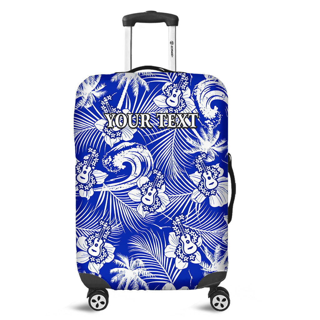 (Custom Personalised) Hawaii Luggage Cover Ukulele Tropical Beach Palm Trees And Hibiscus Ver.05