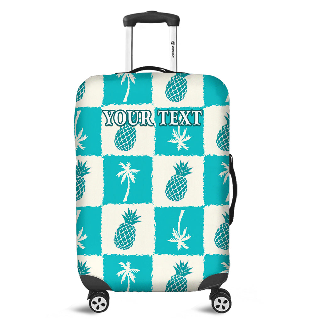 (Custom Personalised) Hawaii Luggage Cover Palm Trees Mix Pinapple Ver.01