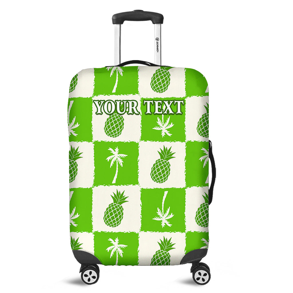 (Custom Personalised) Hawaii Luggage Cover Palm Trees Mix Pinapple Ver.02