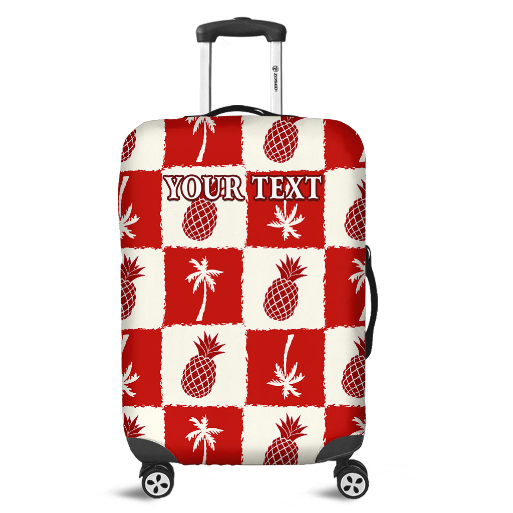 (Custom Personalised) Hawaii Luggage Cover Palm Trees Mix Pinapple Ver.03