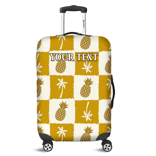 (Custom Personalised) Hawaii Luggage Cover Palm Trees Mix Pinapple Ver.04