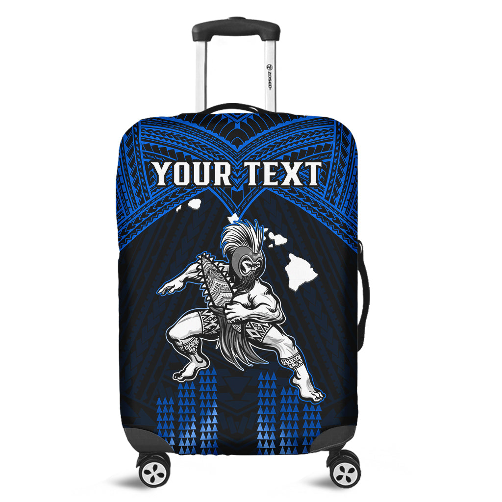 (Custom Personalised) Hawaii Luggage Cover Hawaiian Warrior With Weapon Polynesian Ver.06