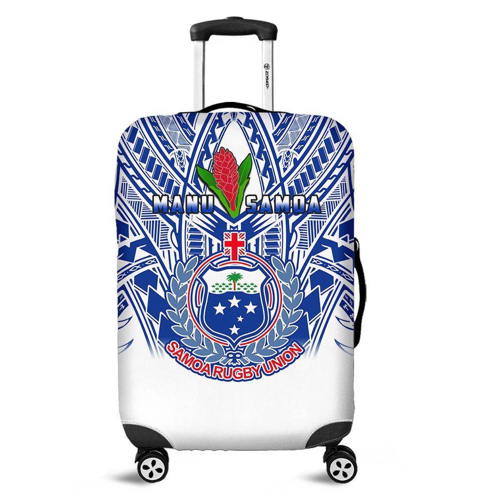 Samoa Rugby Luggage Cover Manu Samoa 7s Ginger White Polynesian