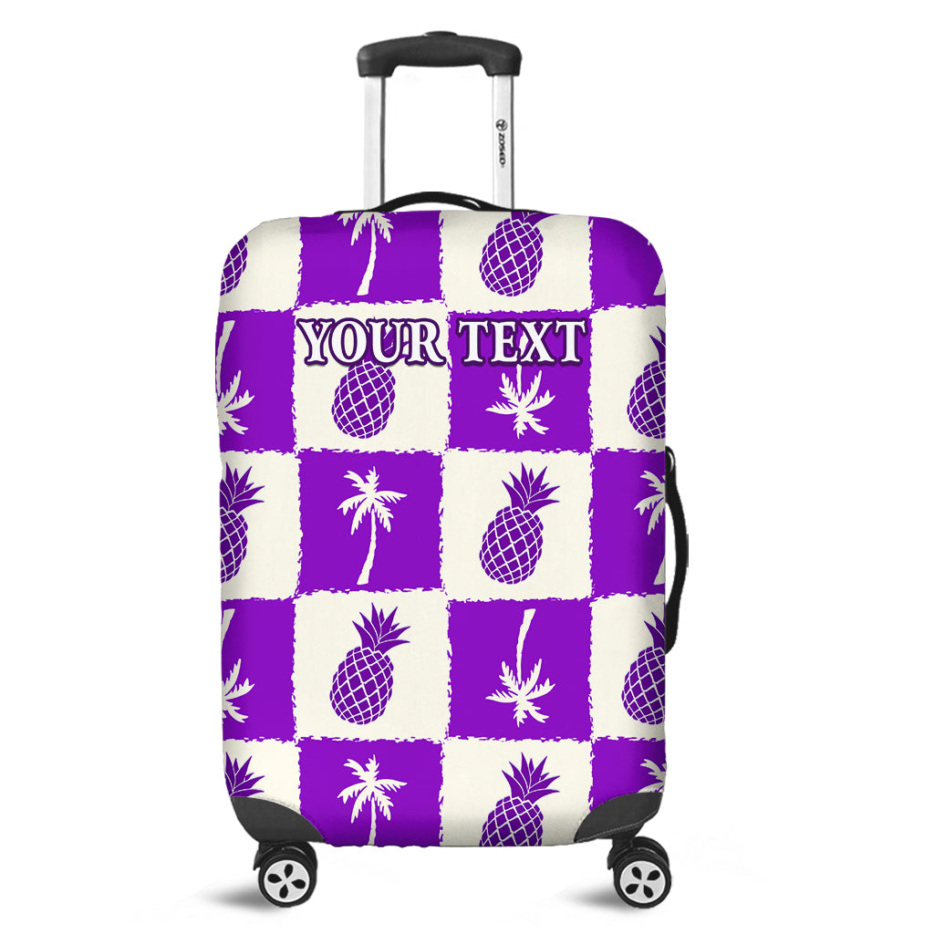 (Custom Personalised) Hawaii Luggage Cover Palm Trees Mix Pinapple Ver.05