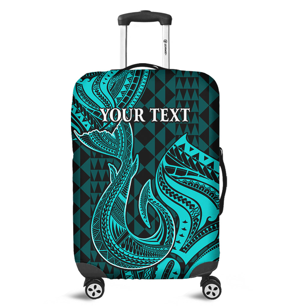(Custom Personalised) Hawaii Luggage Cover Kakau Polynesia Hawaiian Fish Hook Ver.01