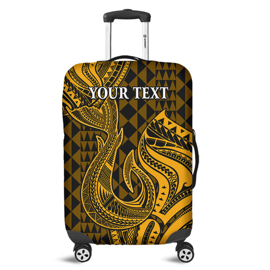 (Custom Personalised) Hawaii Luggage Cover Kakau Polynesia Hawaiian Fish Hook Ver.03