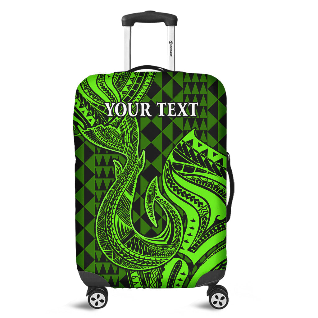 (Custom Personalised) Hawaii Luggage Cover Kakau Polynesia Hawaiian Fish Hook Ver.04