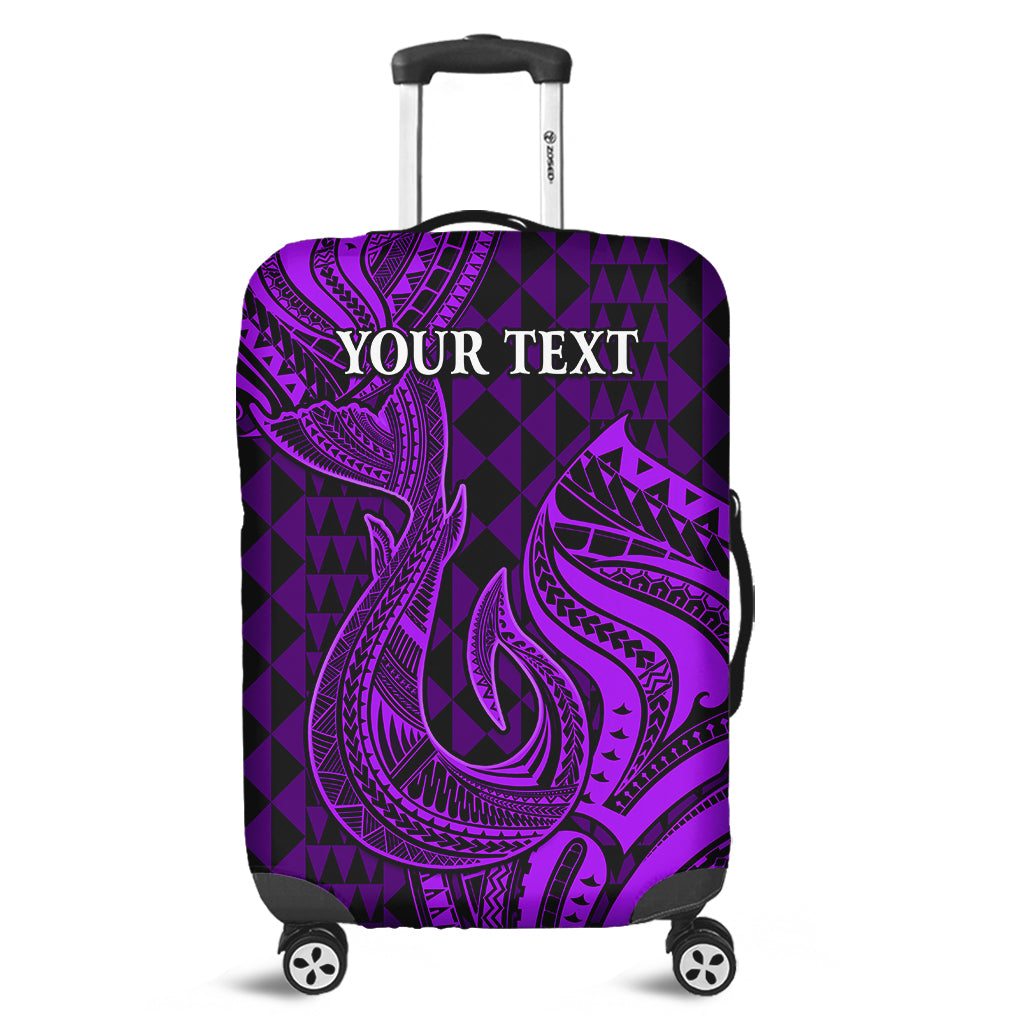 (Custom Personalised) Hawaii Luggage Cover Kakau Polynesia Hawaiian Fish Hook Ver.07