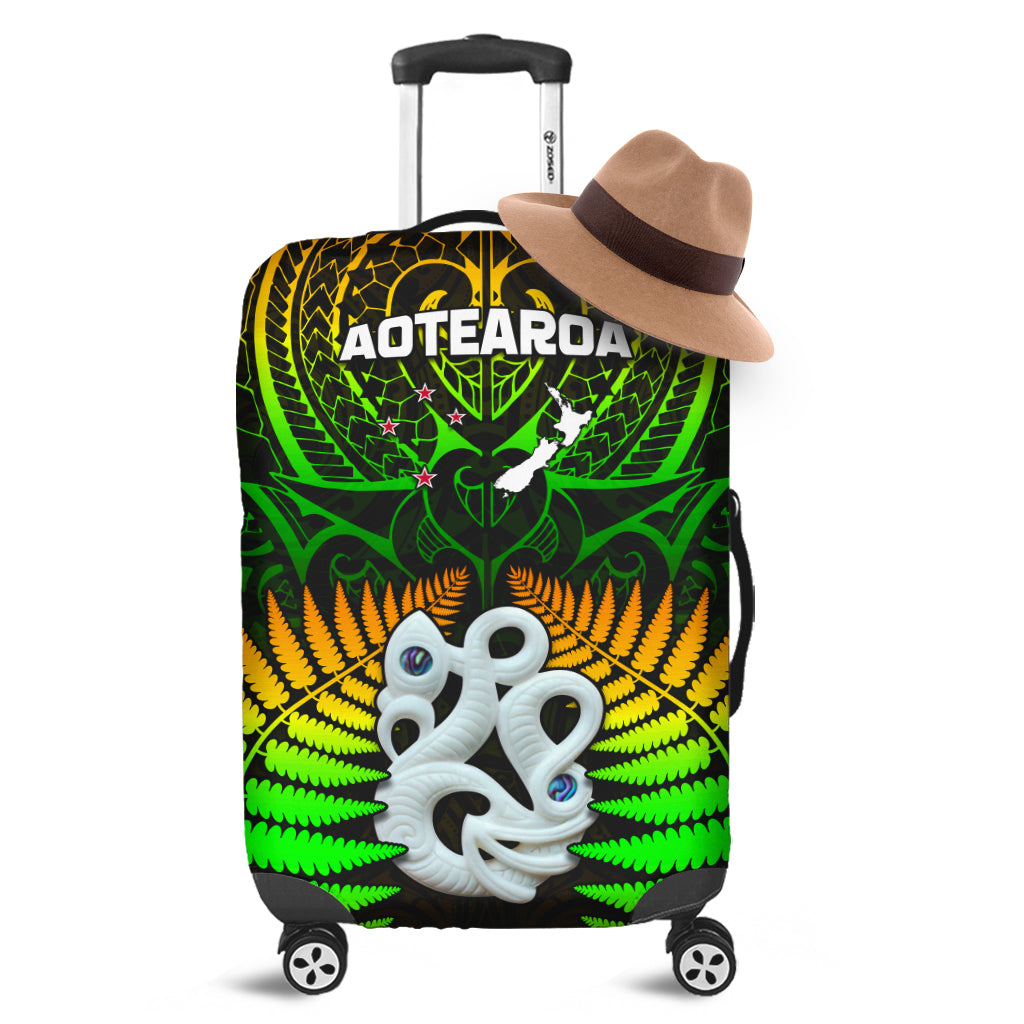 Aotearoa Fern Luggage Covers New Zealand Hei Tiki Special Style