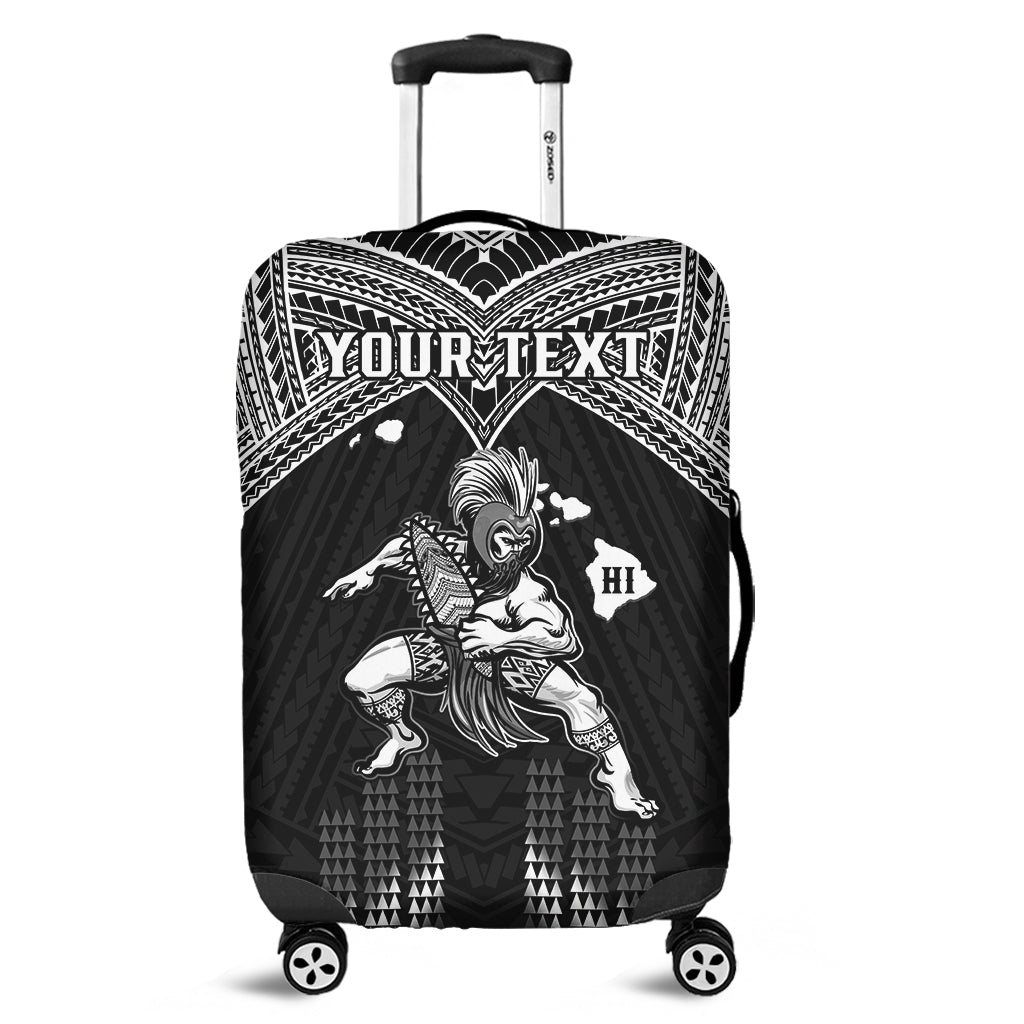 (Custom Personalised) Hawaii Luggage Cover Hawaiian Warrior With Weapon Polynesian Ver.01