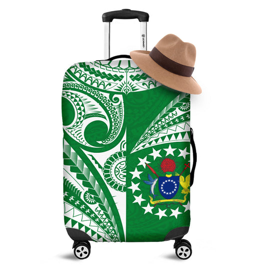 Cook Islands Tatau Luggage Covers Symbolize Passion Stars Version Green