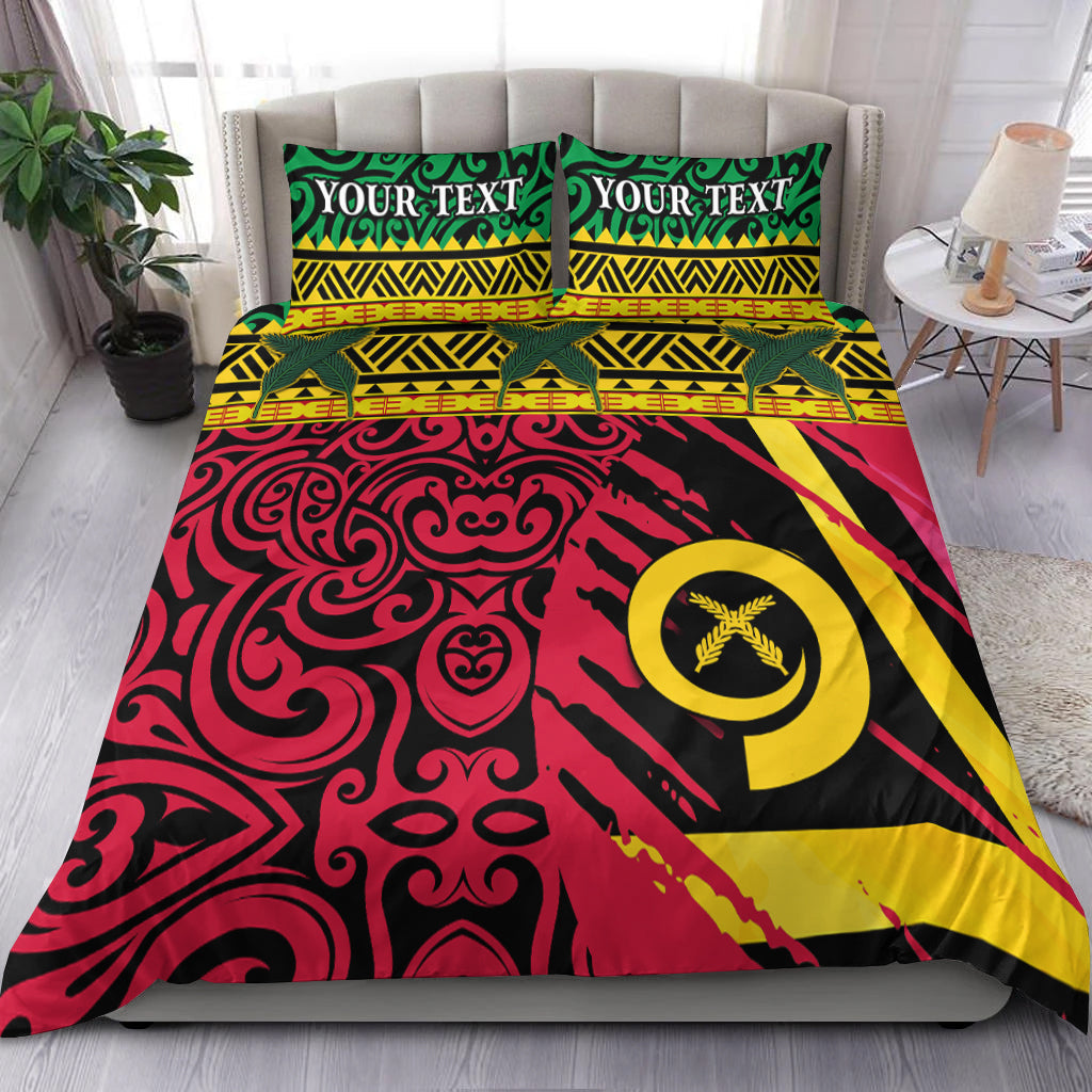 (Custom Personalised) Vanuatu Dreamy Bedding Set Flag and Pattern