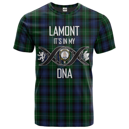 Printivon Lamont 2 Clan DNA In Me Tartan Crest T Shirt