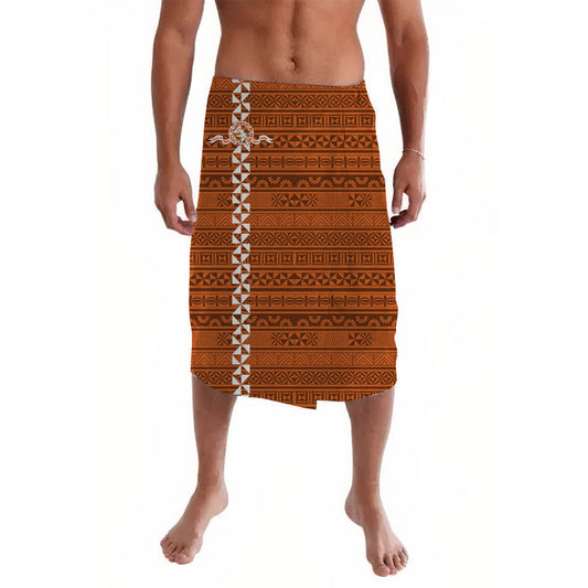 Tonga Tailulu College Lavalava Simple Tongan Style - Orange
