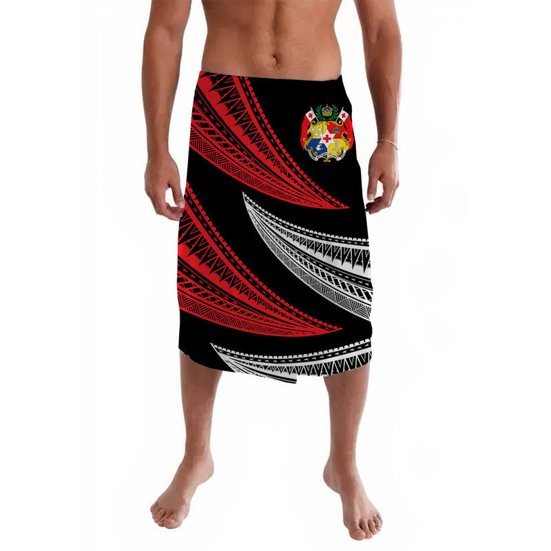 Tonga Lavalava Wave Pattern Alternating - Red