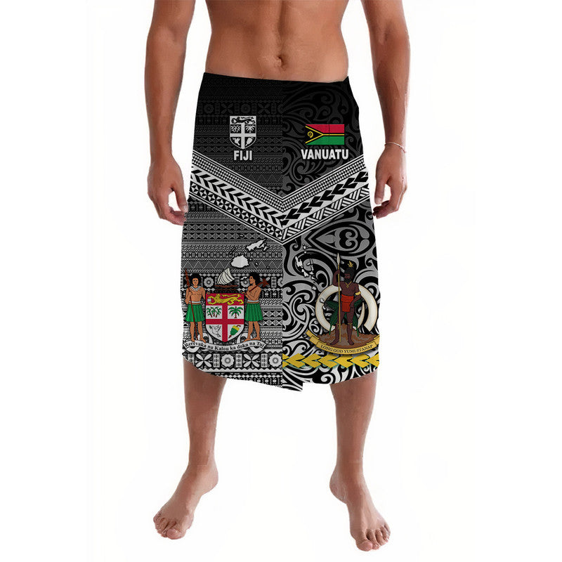 Vanuatu And Fiji Lavalava Together - Black