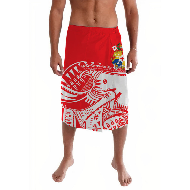 Tonga Lavalava Youthful Dynamic Red White Color