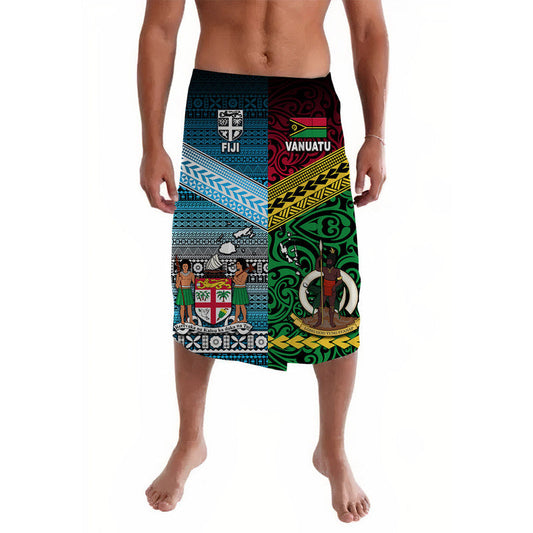 Vanuatu And Fiji Lavalava Together - Blue