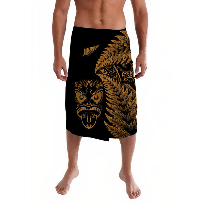 New Zealand Haka Rugby Maori Lavalava Silver Fern Vibes - Gold