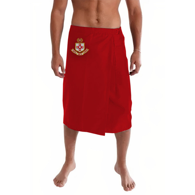 Tonga Kolisi Tonga College Lavalava Original Style - Red