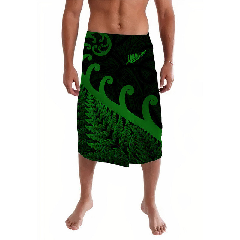 New Zealand Rugby Maori Lavalava Silver Fern Koru Vibes - Green