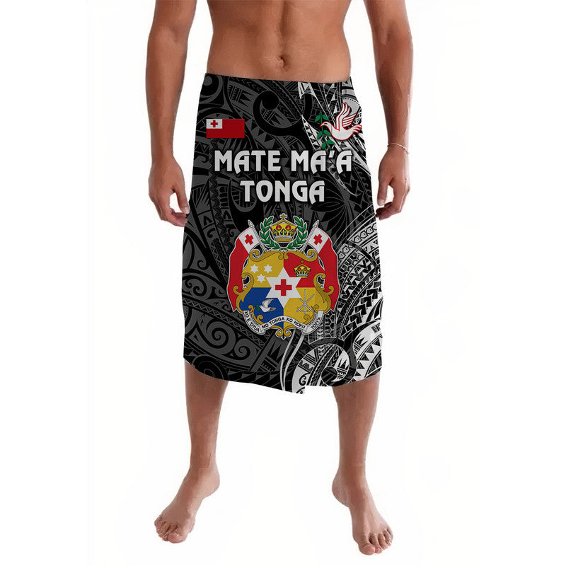 Tonga Coat Of Arms Lavalava Simple Vibes - Black