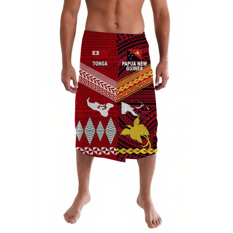 Papua New Guinea And Tonga Lavalava Polynesian Together - Bright Red