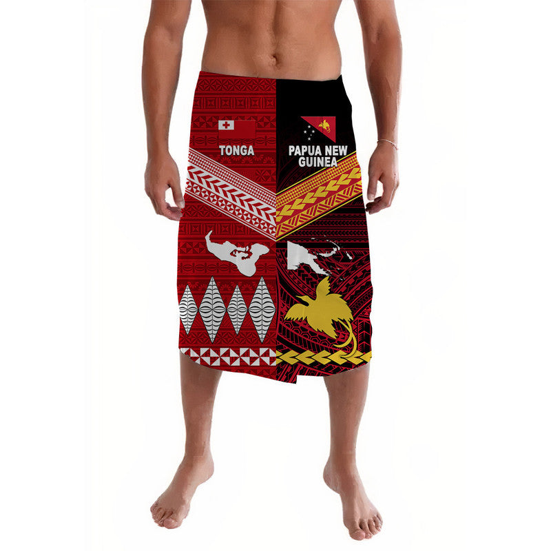 Papua New Guinea And Tonga Lavalava Polynesian Together - Red