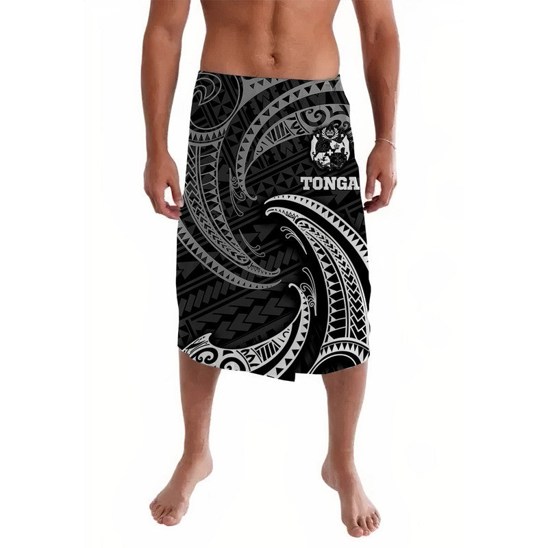 Tonga Polynesian Lavalava White Tribal Wave