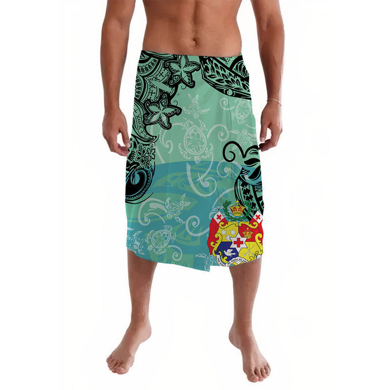 Tonga Lavalava Vintage Floral Pattern - Green