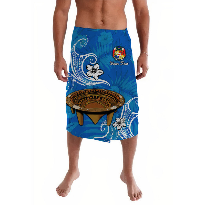 (Custom Personalised) Tonga Kumete Kava Bowl Lavalava Sila Vibes - Blue