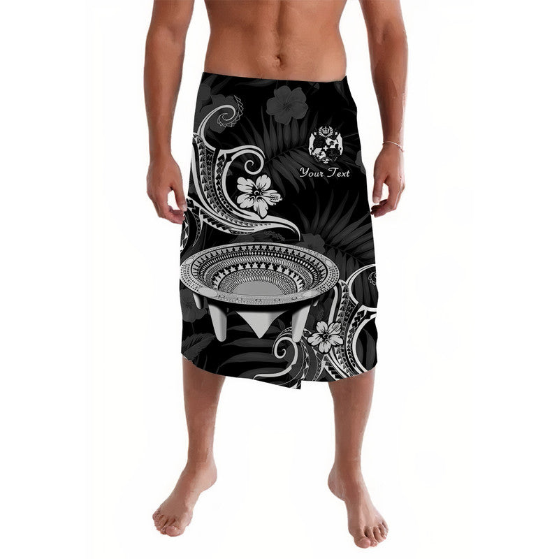 (Custom Personalised) Tonga Kumete Kava Bowl Lavalava Sila Vibes - Black