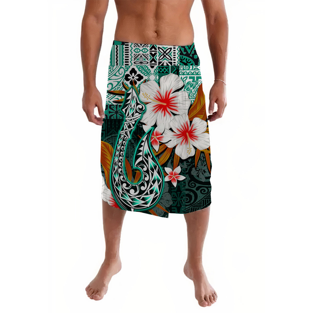 Polynesian Hawaiian Fish Hook Lavalava Style No.8