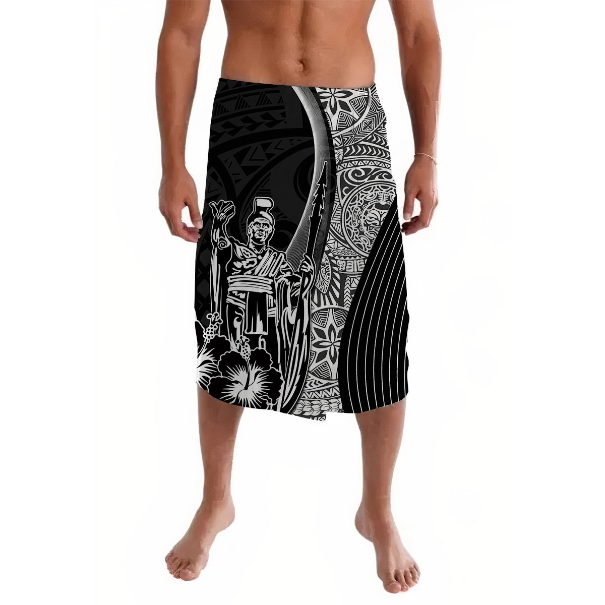 Hawaiian King Kamehameha Lavalava Vibe Black Style