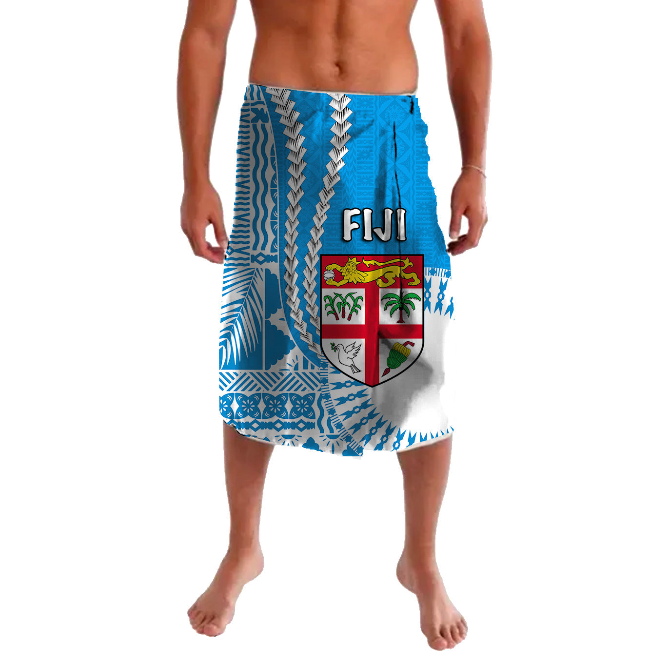 Fiji Lavalava Masi Tapa Patterns Blue Style