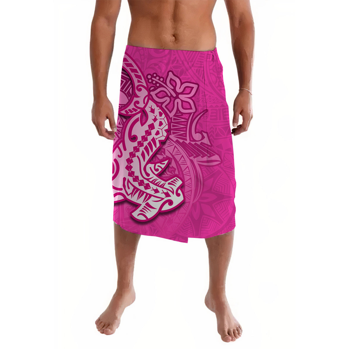 Hawaiian Shark Polynesian Lavalava Pink
