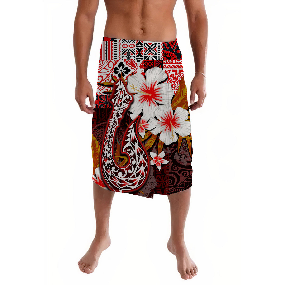 Polynesian Hawaiian Fish Hook Lavalava Style No.7