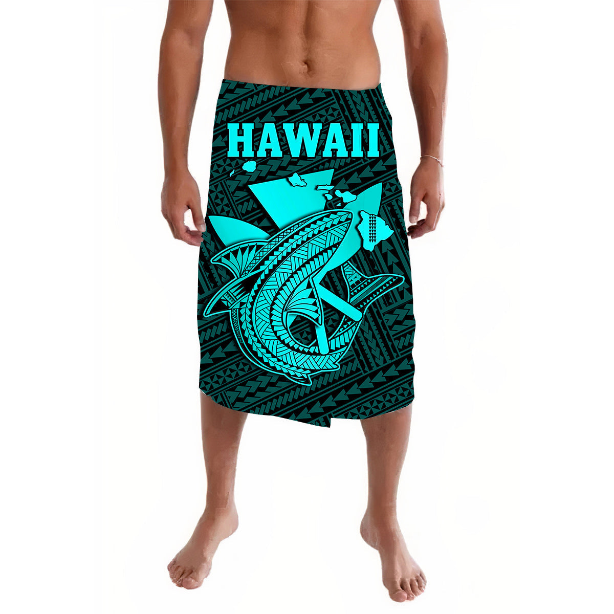 Hawaii Lavalava Kakau Kanaka Maoli Combine Polynesian Shark Ver.04