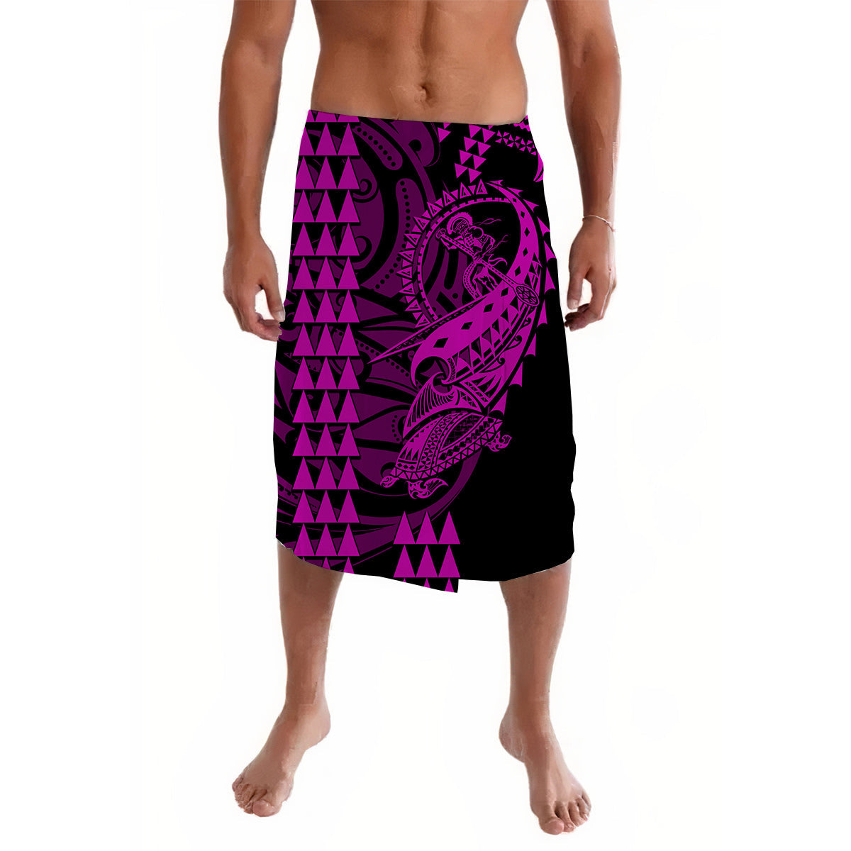 Hawaii Polynesian Warrior Kakau Lavalava-Purple No.2
