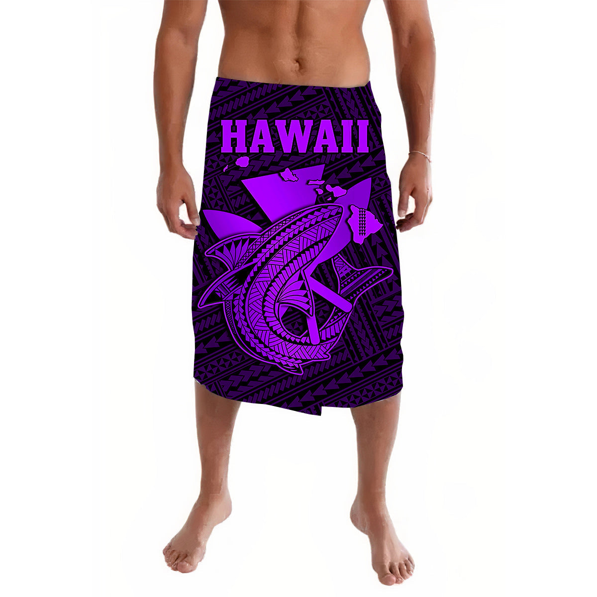 Hawaii Lavalava Kakau Kanaka Maoli Combine Polynesian Shark Ver.05