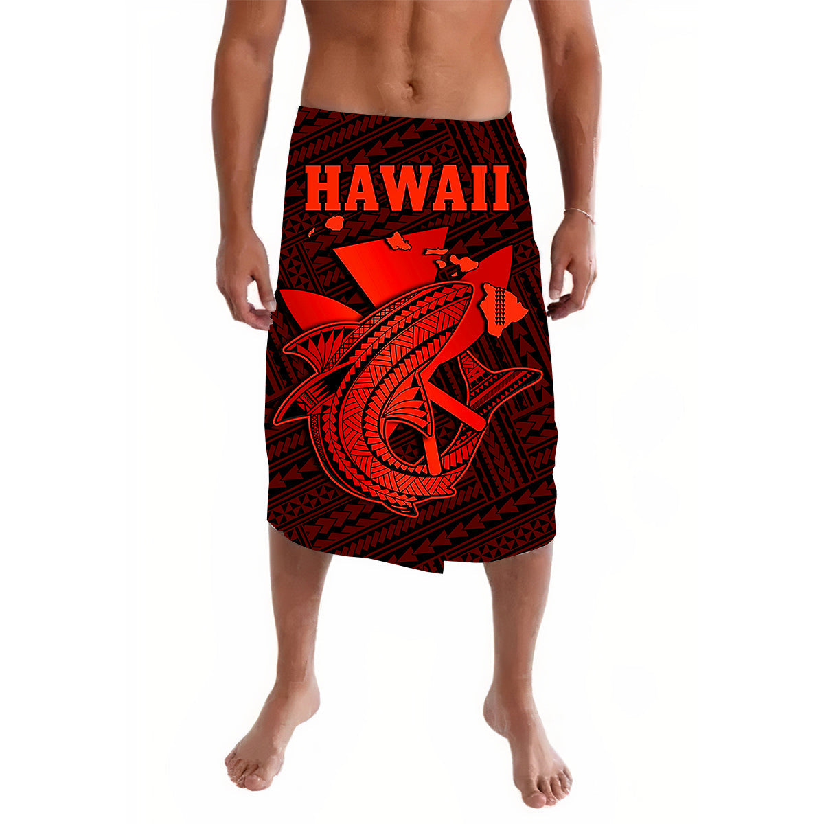Hawaii Lavalava Kakau Kanaka Maoli Combine Polynesian Shark Ver.06