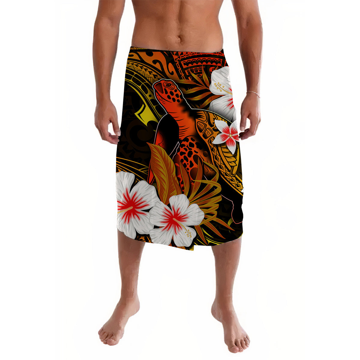 Polynesian Turtle With Hibiscus Lavalava Style No.8