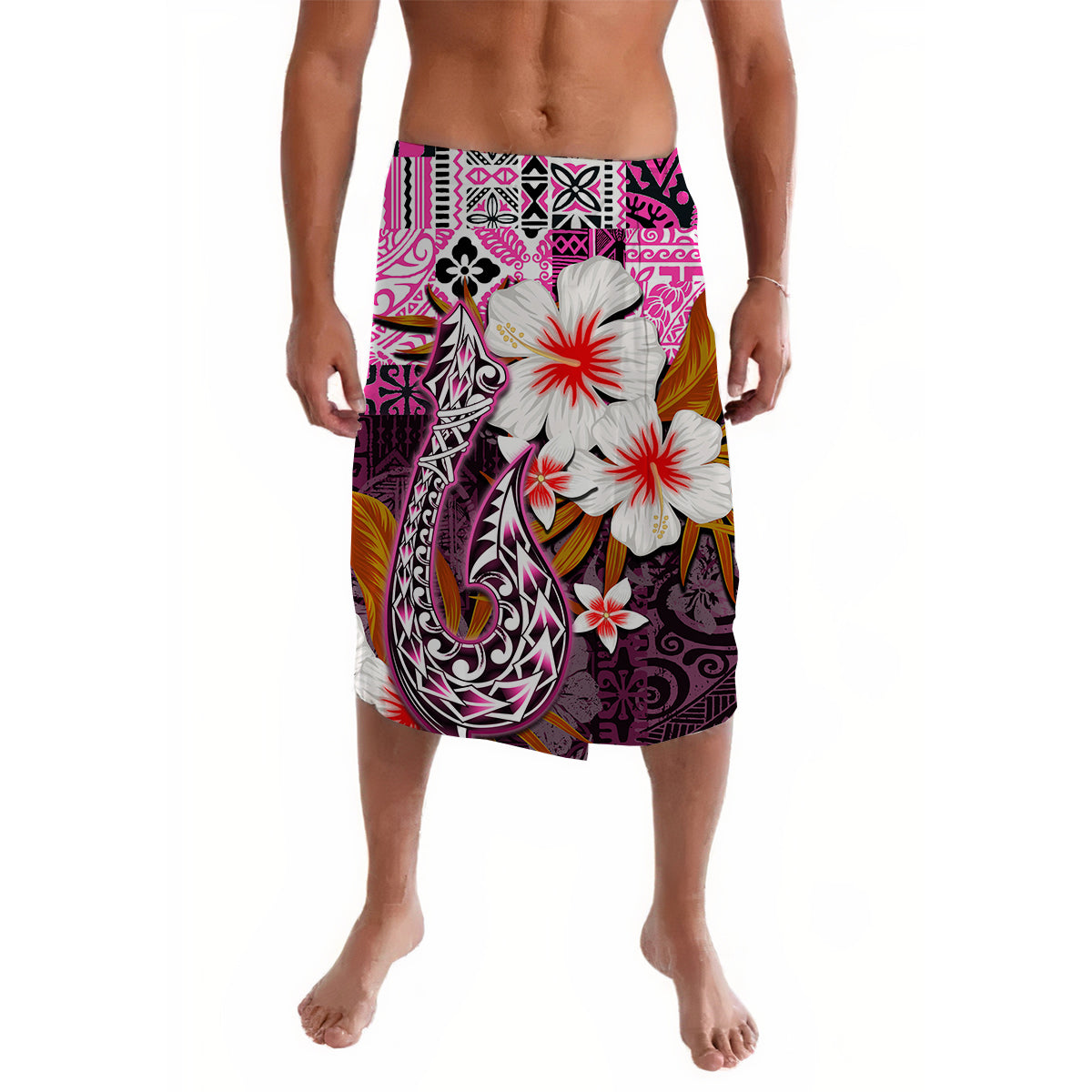 Polynesian Hawaiian Fish Hook Lavalava Style No.6