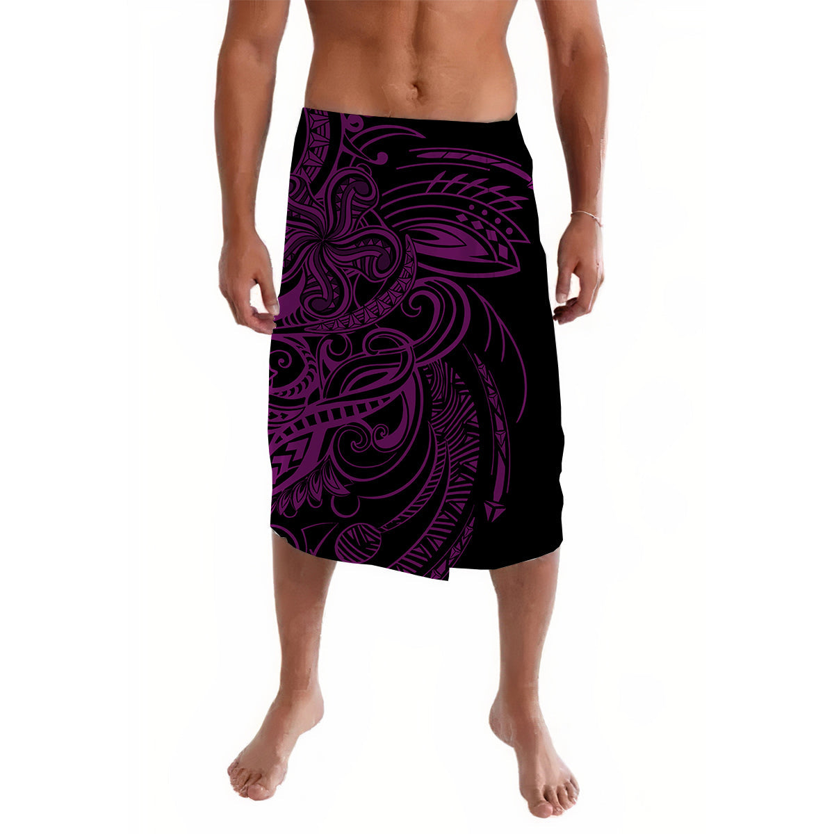 Polynesian Tribal Lavalava Purple Simple