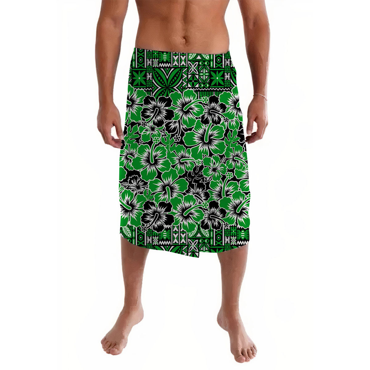 Fiji Hibiscus Festival Lavalava Green
